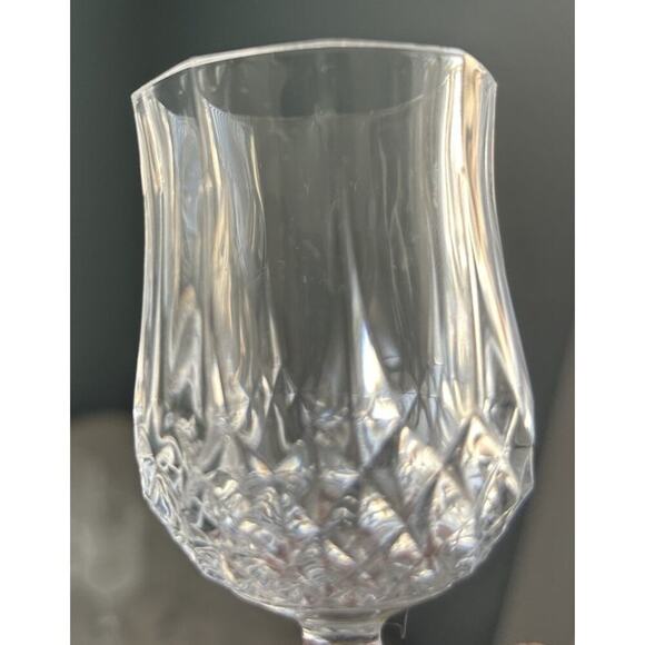 5 Cristal D’Arques Crystal Shot Glasses Longchamp Diamond Cut Cordial Stemmed - Picture 13 of 14